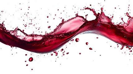 A dynamic splash of red liquid creating an artistic wave effect.