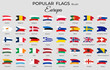 © Hanna ArtLab - 40 brush flags of European countries. European flags with brush paint textured. Grunge flat icons.