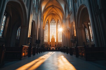 Sunlight Streaming Through a Cathedral