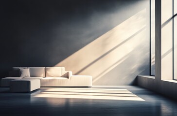 Wall Mural - Sunlight Streaming into Modern Living Room