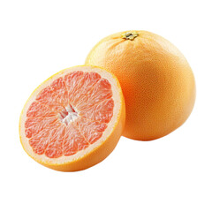 Grapefruit fruit are whole on transparent background