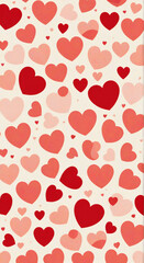 Poster - red hearts background