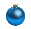 © Firn - Single blue Christmas bauble ornament isolated on white or transparent background