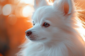 White dog close-up