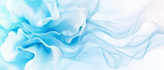 Wall Mural -  A tight shot of a blue-and-white split backdrop with substantial smoke billowing from its upper portion