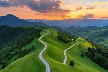 Lush Green Valley Road