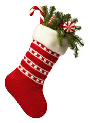 Poster - PNG Christmas stocking gift white background celebration.