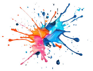 Canvas Print - Spray paint splash art contemporary composition.