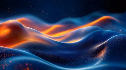 Wall Mural - Abstract waves of vibrant colors creating a dynamic, fluid visual experience.