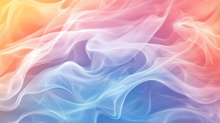 Wall Mural - Abstract pastel color smoke background flowing in a gentle wave pattern