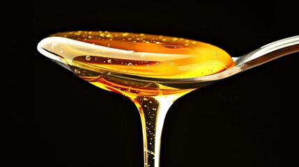 Wall Mural - Honey dripping from a spoon