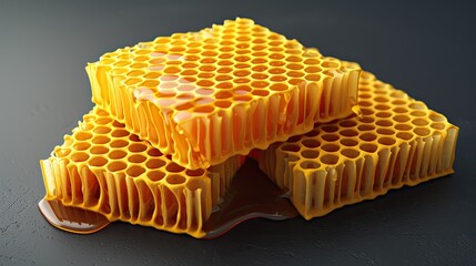 Wall Mural - Three honeycomb cubes