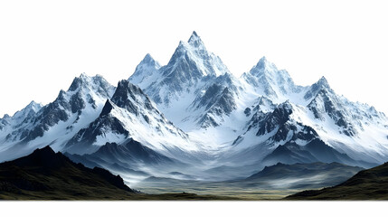 Wall Mural - Majestic snow-capped mountains rise above a serene landscape, evoking tranquility and adventure.