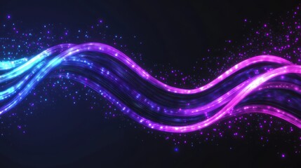 Sticker - Abstract  Neon Lights Background