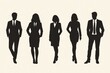 © Avr Di - The silhouette is of a diverse team of business professionals united in strength, unity, and collaboration.
