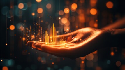 Digital Data in Hands