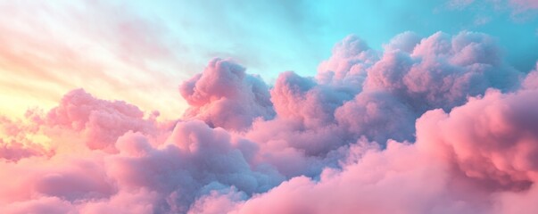 Sticker - Pink and blue pastel cloudscape dominating the sky