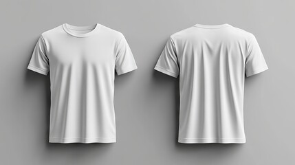 Wall Mural - Front and back view of blank white t-shirt
