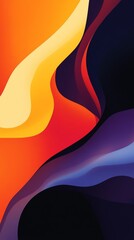 Wall Mural - Abstract background with flowing colorful shapes