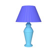© Оля Палац - 3d blue table lamp isolated on white background. 3d rendering
