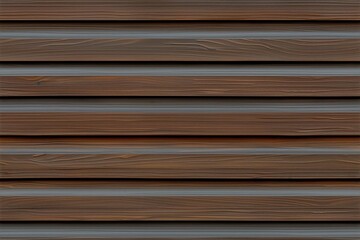 Wall Mural - Wooden siding panel planks arranged horizontally, showcasing a textured surface with a rich brown color and subtle grain patterns.