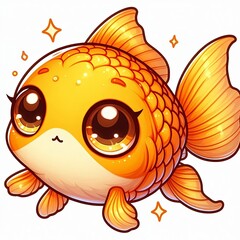 Golden Fish with Sparkling Eyes