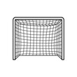 © NikahGeh - Black and white outline of a soccer goal