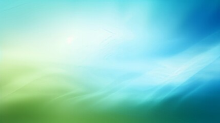 Abstract green and blue blurred background with light. Ecology concept. Modern nature backdrop