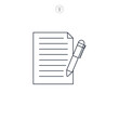 © keenan - Pen and Document icon symbol vector illustration isolated on white background