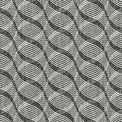 Wall Mural - Monochrome Grain Wavy Stripes Pattern