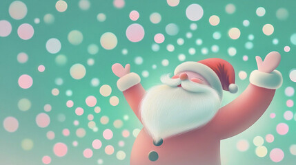 Wall Mural - Santa Claus is in a festive stylish illustration