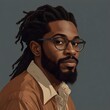 © NoblePix - Illustration of black man with glasses