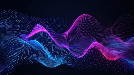 Sticker - Abstract Digital Wave Background