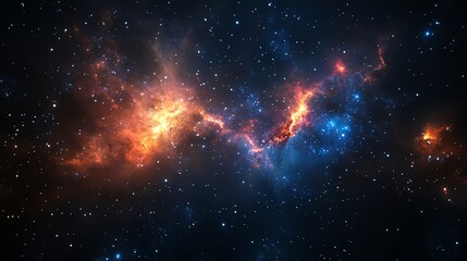 a breathtaking view of a nebula in space, with swirling gas and dust, and countless stars.