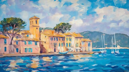 Wall Mural - Saint-Tropez village on the French Riviera