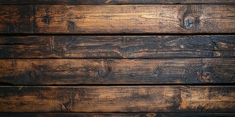 Textured Dark Wooden Planks Background