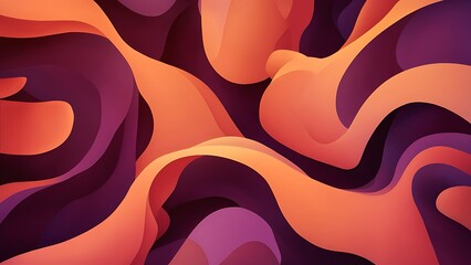 Sticker - Beautiful abstract background in orange and purple color