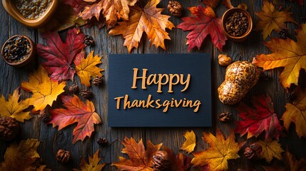 happy thanksgiving text background