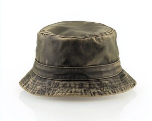 Transparent background, green bucket hat sticker