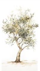 Wall Mural - Watercolor painting of a tree