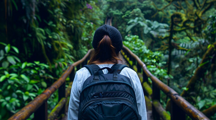 Wall Mural - Woman Costa Rican Cloud Forest Sty