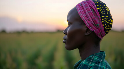 Poster - Woman African Savanna