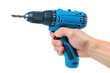 © Rawpixel.com - PNG Blue cordless electronic screwdriver drill hand tool white background technology.