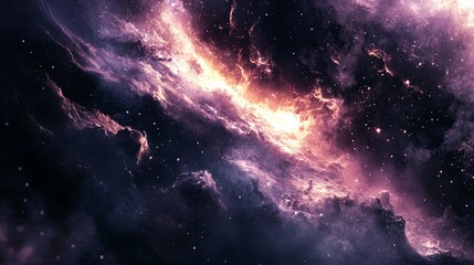 Wall Mural - cosmic nebula - a celestial tapestry of light and dark
