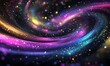 © atar - Abstract cosmic swirl with colorful nebula and sparkling stars