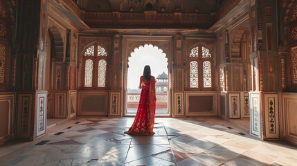 Wall Mural - Woman Indian Palace