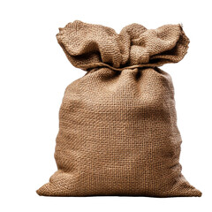 A rustic burlap sack, perfect for storage or decoration, showcasing a simple, natural aesthetic that enhances any space.