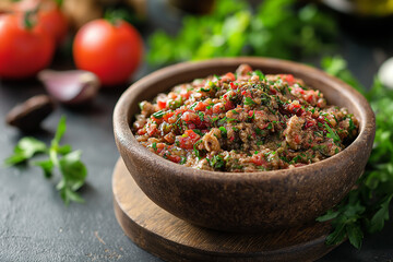 Wall Mural - Tapenade Served in a Bowl