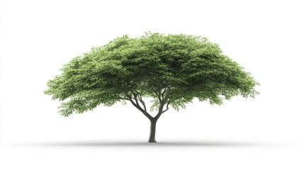 Poster - Single Tree Isolated on White Background