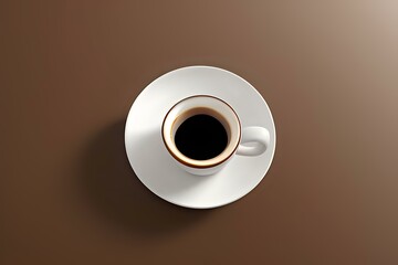 Coffee cup on a brown background